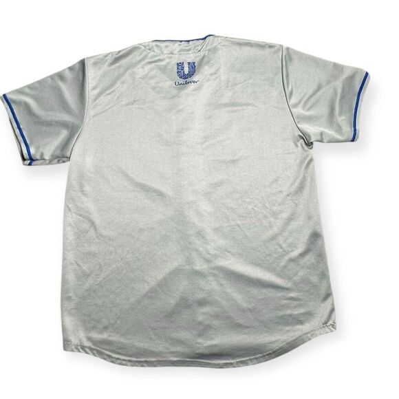 Unilever Men's Gray Kansas City Short Sleeve Button Front Baseball Jersey XL - Picture 2 of 4